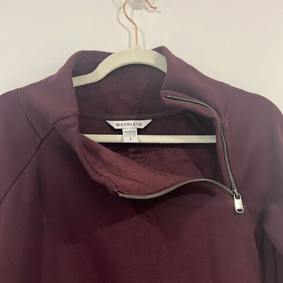 Athleta Decadent Chocolate Cozy Karma Asym Pullover size Small - Picture 4 of 16